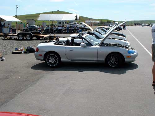 Miatas at Thunderhill