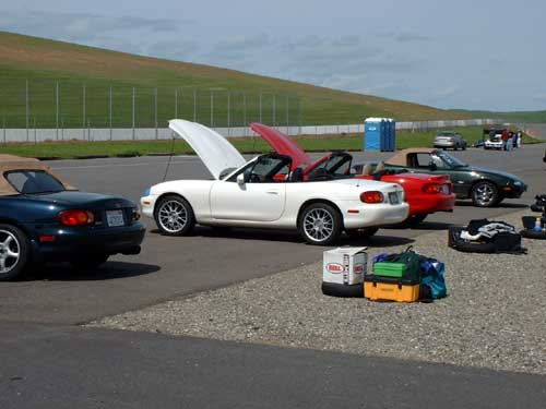 Miatas at Thunderhill